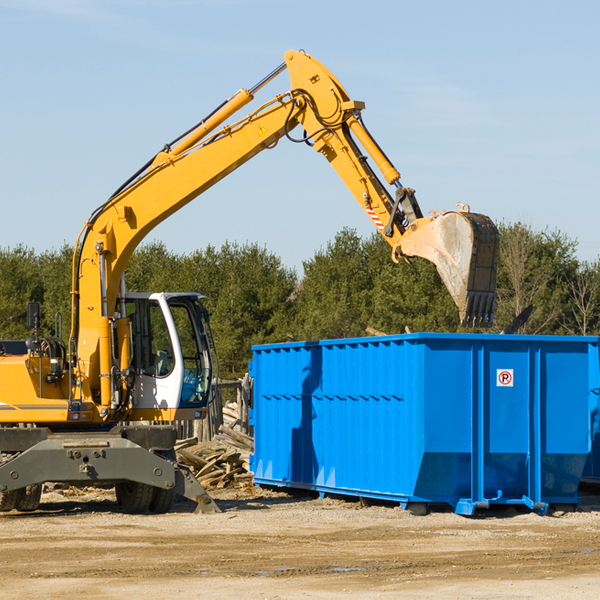 are there any restrictions on where a residential dumpster can be placed in Twin Brooks SD